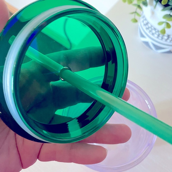Starbucks Gift Green Cold Cup Tumbler Acrylic Cold Cup with Straw & Lid 16oz - Picture 6 of 6